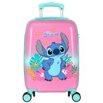 Mala de Viagem de Bordo Infantil STITCH Rosa Lilas Luxcel