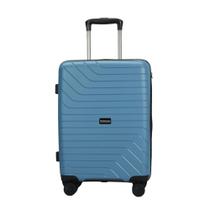 Mala de Viagem de Bordo Pequena 10KG em Polipropileno Rodinhas 360o Azul Multmaxx