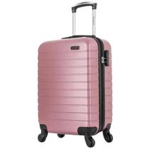 Mala De Viagem De Bordo Pequena Com Rodinhas 360 e Cadeado Siena Rose Mala De Viagem De Bordo Pequena Com Rodinhas 360 e Cadeado Siena Rose