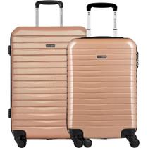 Mala de Viagem Deluxe 360 KIT P/M Dourada