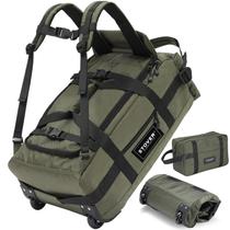 Mala de Viagem Dobrável STOVER 45L com Rodinhas Verde Mala de Viagem Dobrável STOVER 45L com Rodinhas Verde