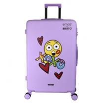 Mala de viagem grande emoji by britto lilás