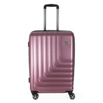 Mala de Viagem Grande Expansível em Abs Ika Flex Cadeado Tsa Embutido Rodas Duplas 360º Rosê