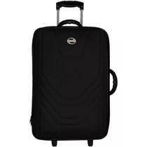 Mala de Viagem Grande Resistente Básica Village com 2 rodinhas e 2 alças e carrinho de alumínio