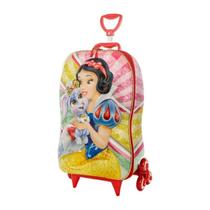 Mala De Viagem Infantil Com Rodinha Branca De Neve 3D Mala De Viagem Infantil Com Rodinha Branca De Neve 3D