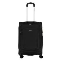 Mala de Viagem Media em Poliester Samsonite Kick Air Cadeado Tsa e Rodas Duplas 360º Preta