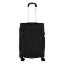 Mala de Viagem Media em Poliester Samsonite Kick Air Cadeado Tsa e Rodas Duplas 360º Preta