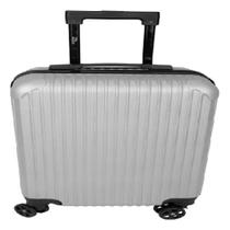 Mala de viagem padrao anac com cadeado rigida abs de bordo pequena giro 360 de mao cinza kangur