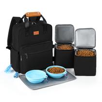 Mala de viagem para cães DELOMO 25L aprovada pela companhia aérea com recipientes para alimentos