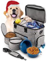 Mala de Viagem para Cães Rubyloo - Com Tigelas e Recipientes para Alimentos