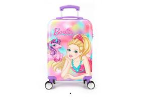 Mala de Viagem Pequena Bordo Barbie Rosa - Luxcel