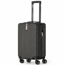 Mala de Viagem Pequena de Bordo 20” RZNL ABS Rodas 360 Leve Resistente com Gancho Cor:Preta