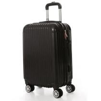 Mala de viagem rigida abs de bordo pequena giro 360 de mao padrao anac com cadeado preta