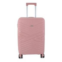 Mala de Viagem Tonin Cristal ABS Rodas 360 media Rose