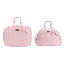 Mala e Bolsa Maternidade Floral Rosa Batistela Baby