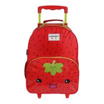 Mala Escolar G com Rodinhas Infantil Menina Strawberry Morango Container Kids Mala Escolar G com Rodinhas Infantil Menina Strawberry Morango Container Kids