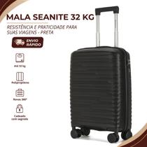 Mala Grande 32kg Seanite Moove Polipropileno Rodas 360º Cadeado Com Segredo Viagem Cor:Preta Mala Grande 32kg Seanite Moove Polipropileno Rodas 360º Cadeado Com Segredo Viagem Cor:Preta