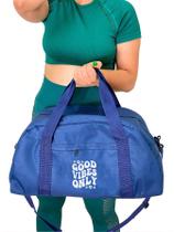 Mala grande Nylon Academia - Good Vibes Only- Bolsa para Homens e Mulheres - Bolsa de Treinamento - Crossbody - Sport Bags - Yoga ao ar livre - Fitnes