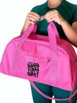Mala grande Nylon Academia - Good Vibes Only- Bolsa para Homens e Mulheres - Bolsa de Treinamento - Crossbody - Sport Bags - Yoga ao ar livre - Fitnes