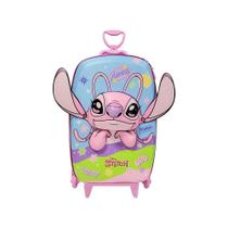 Mala Infantil Angel Stitch 3D com Rodinhas - Azul