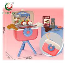 Mala Infantil Barbecue Camera Handbag Kit Churrasco Brinquedo 34 Peças