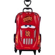 Mala Infantil Cars Mcqueen 3D Com Rodinhas Vermelha Mala Infantil Cars Mcqueen 3D Com Rodinhas Vermelha