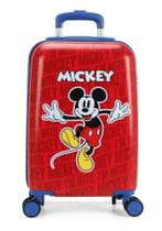 Mala Infantil De Viagem e Escolar Mickey Mouse Maxlog 10kg Com Cadeado Embutido