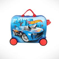 Mala Infantil Escolar Hot Wheels Com Carona