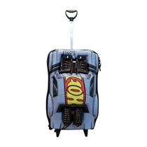 Mala Infantil Escolar HotWheels Patrulha Canina Carrinho Formato 3D Maxtoy Abertura Frontal
