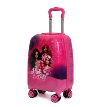 Mala Infantil Escolar Viagem Boneca Pink Dolls 10kg ABS Rígido Rodinha 360