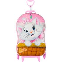 Mala Infantil Gatinha Marie 3D com Rodinhas Rosa Mala Infantil Gatinha Marie 3D com Rodinhas Rosa