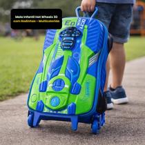 Mala Infantil Hot Wheels 3D com Rodinhas - Multicolorida Mala Infantil Hot Wheels 3D com Rodinhas - Multicolorida