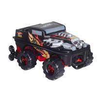 Mala Infantil Max Toy Hotwheels Bone Monster 3D Preta - 2501