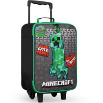 Mala Infantil Minecraft Creeper Dobrável com Rodinhas 46x30x14cm Mala Infantil Minecraft Creeper Dobrável com Rodinhas 46x30x14cm