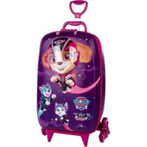 Mala Infantil Patrulha Canina 3D com Rodinhas - Roxa