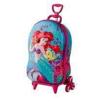 Mala Infantil Pequena Sereia 3D com Rodinhas - Verde Mala Infantil Pequena Sereia 3D com Rodinhas - Verde