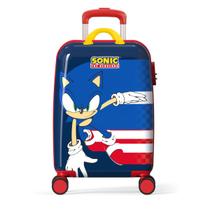 Mala Infantil Sonic 4 Rodas 360 Graus Azul Luxcel