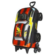 Mala Infantil Turbo Max 3D com Rodinhas - Preta