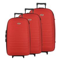 Mala Kit Viagem Luxcel 3 Un P 10Kg M 23Kg G 32Kg - Vermelho