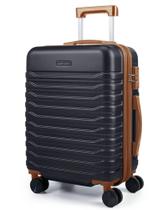 Mala LIGHT FLIGHT 51 cm com trava TSA Preto e Marrom Mala LIGHT FLIGHT 51 cm com trava TSA Preto e Marrom