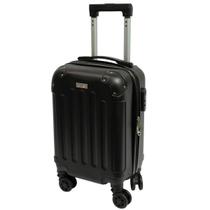 Mala Mão Cabine PP Leve Resistente Fechadura Segurança Viagem Preta Clavos