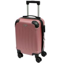 Mala Mão Cabine PP Leve Resistente Fechadura Segurança Viagem Rosa Clavos