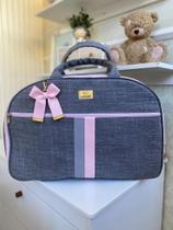 Mala Maternidade Colors Cinza e Rosa Mini Bags