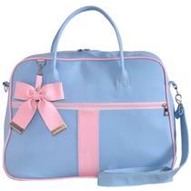 Mala Maternidade Laço Charme Rosa e Azul