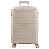 Mala Média 23 Kg Polipropileno 4 Rodas Rover Off White