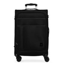 Mala Média Poliéster 4 Rodas Lyon Preta