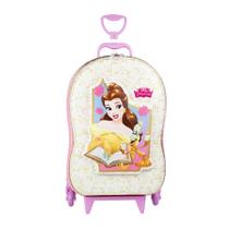 Mala Mochila Inf 3d Disney Princesas Bela Rosa Rodinha Tripla Mala Mochila Inf 3d Disney Princesas Bela Rosa Rodinha Tripla