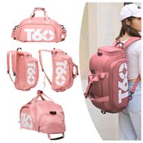 Mala Mochila T60 Transversal Feminina Fitness Luxo Cor Rose Mala Mochila T60 Transversal Feminina Fitness Luxo Cor Rose