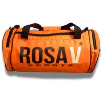 Mala mochila viajem esport rosa v cor laranja neon com alça