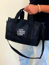 Mala Nylon Academia - AnticardioCardioClub - Bolsa para Homens e Mulheres - Bolsa de Treinamento - Crossbody - Sport Bags - Yoga ao ar livre - Fitness